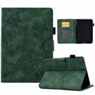 For Amazon Kindle Paperwhite 4/3/2/1 Tower Embossed Leather Smart Tablet Case(Green) - 1