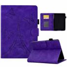 For Amazon Kindle Lite 2022 Tower Embossed Leather Smart Tablet Case(Purple) - 1