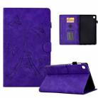 For Samsung Galaxy Tab A7 10.4 2020 T500 Tower Embossed Leather Smart Tablet Case(Purple) - 1