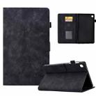 For Samsung Galaxy Tab A7 10.4 2020 T500 Tower Embossed Leather Smart Tablet Case(Black) - 1