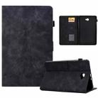 For Samsung Galaxy Tab A 10.1 2016 T580 Tower Embossed Leather Smart Tablet Case(Black) - 1