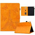 For Lenovo M10 Tower Embossed Leather Smart Tablet Case(Khaki) - 1