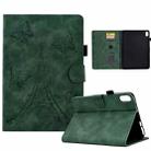 For Lenovo Tab P11 Tower Embossed Leather Smart Tablet Case(Green) - 1