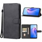 For OPPO Reno8 Z Leather Phone Case(Black) - 1