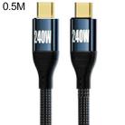 PD 240W Type-C to Type-C Fast Charge Data Cable, Length:0.5m - 1