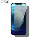 For iPhone 12/12 Pro 2pcs Baseus 0.3mm Crystal Peep-proof Explosion-proof Tempered Glass Film - 1