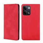 For OPPO Reno9 5G / Reno9 Pro 5G Skin Feel Magnetic Horizontal Flip Leather Phone Case(Red) - 1