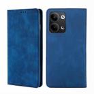 For OPPO Reno9 5G / Reno9 Pro 5G Skin Feel Magnetic Horizontal Flip Leather Phone Case(Blue) - 1