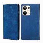 For OPPO Reno9 Pro+ 5G Skin Feel Magnetic Horizontal Flip Leather Phone Case(Blue) - 1