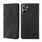 For Realme 10 Pro 5G Skin Feel Magnetic Horizontal Flip Leather Phone Case(Black) - 1
