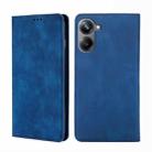 For Realme 10 Pro 5G Skin Feel Magnetic Horizontal Flip Leather Phone Case(Blue) - 1