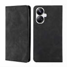 For Realme 10 Pro+ 5G Skin Feel Magnetic Horizontal Flip Leather Phone Case(Black) - 1