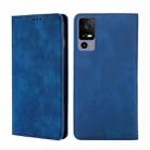 For TCL 40R 5G Skin Feel Magnetic Horizontal Flip Leather Phone Case(Blue) - 1