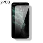 For iPhone X/XS/11 Pro 2pcs Baseus 0.3mm Crystal Peep-proof Explosion-proof Tempered Glass Film - 1