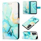 For Infinix Hot 20 Play PT003 Marble Pattern Flip Leather Phone Case(Green) - 1