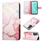 For Infinix Hot 20 Play PT003 Marble Pattern Flip Leather Phone Case(Rose Gold) - 1