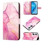 For Infinix Hot 20S / 20 Pro X6827 PT003 Marble Pattern Flip Leather Phone Case(Pink Purple Gold) - 1