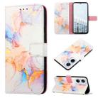 For Tecno Pop 6 Pro PT003 Marble Pattern Flip Leather Phone Case(Marble White) - 1