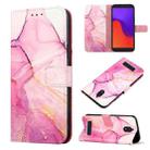 For BLU View 2 2020 / 2022 PT003 Marble Pattern Flip Leather Phone Case(Pink Purple Gold) - 1