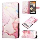 For Google Pixel 7a PT003 Marble Pattern Flip Leather Phone Case(Rose Gold) - 1