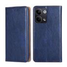 For OPPO Reno9 5G / Reno9 Pro 5G Gloss Oil Solid Color Magnetic Leather Phone Case(Blue) - 1