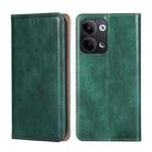 For OPPO Reno9 5G / Reno9 Pro 5G Gloss Oil Solid Color Magnetic Leather Phone Case(Green) - 1