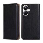 For Realme 10 Pro+ 5G Gloss Oil Solid Color Magnetic Leather Phone Case(Black) - 1