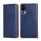 For TCL 40R 5G Gloss Oil Solid Color Magnetic Leather Phone Case(Blue) - 1