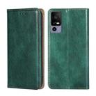 For TCL 40R 5G Gloss Oil Solid Color Magnetic Leather Phone Case(Green) - 1