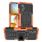 For Xiaomi Poco M5 Tire Texture TPU + PC Phone Case with Holder(Orange) - 1