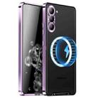 For Samsung Galaxy S23 5G MagSafe Magnetic Frosted Metal Phone Case(Purple) - 1