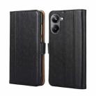 For Realme 10 Pro 5G Ostrich Texture Flip Leather Phone Case(Black) - 1