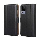 For TCL 40R 5G Ostrich Texture Flip Leather Phone Case(Black) - 1