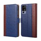 For TCL 40R 5G Ostrich Texture Flip Leather Phone Case(Blue) - 1