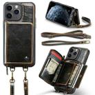 For iPhone 11 Pro JEEHOOD C22 Series Zipper Wallet Leather Phone Case with Dual Lanyard(Coffee) - 1