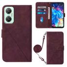 For Infinix Hot 20 5G Crossbody 3D Embossed Flip Leather Phone Case(Wine Red) - 1