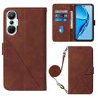 For Infinix Hot 20S/20 Pro Crossbody 3D Embossed Flip Leather Phone Case(Brown) - 1