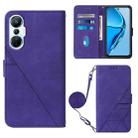 For Infinix Hot 20S/20 Pro Crossbody 3D Embossed Flip Leather Phone Case(Purple) - 1