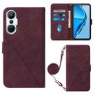 For Infinix Hot 20S/20 Pro Crossbody 3D Embossed Flip Leather Phone Case(Wine Red) - 1