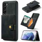 For Samsung Galaxy S23 5G JEEHOOD Retro Magnetic Detachable Wallet Phone Case(Black) - 1