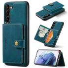 For Samsung Galaxy S23 5G JEEHOOD Retro Magnetic Detachable Wallet Phone Case(Blue) - 1