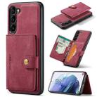 For Samsung Galaxy S23 5G JEEHOOD Retro Magnetic Detachable Wallet Phone Case(Red) - 1