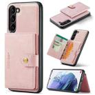 For Samsung Galaxy S23 5G JEEHOOD Retro Magnetic Detachable Wallet Phone Case(Pink) - 1