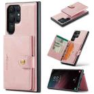 For Samsung Galaxy S23 Ultra 5G JEEHOOD Retro Magnetic Detachable Wallet Phone Case(Pink) - 1