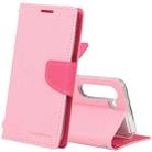 For Samsung Galaxy S23 5G GOOSPERY FANCY DIARY Cross Texture Leather Phone Case(Pink) - 1