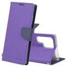 For Samsung Galaxy S23 Ultra 5G GOOSPERY FANCY DIARY Cross Texture Leather Phone Case(Purple) - 1