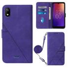 For Moxee m2160 Crossbody 3D Embossed Flip Leather Phone Case(Purple) - 1