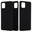 For Galaxy A81 Solid Color Liquid Silicone Dropproof Full Coverage Protective Case(Black) - 1
