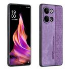 For OPPO Reno9 / Reno9 Pro AZNS 3D Embossed Skin Feel Phone Case(Purple) - 1