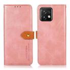 For Motorola Moto X40 Pro KHAZNEH Dual-color Cowhide Texture Flip Leather Phone Case(Rose Gold) - 1